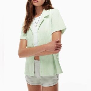 Artizia TNA Tna Newcastle Shirt Brushed Green SIZE small